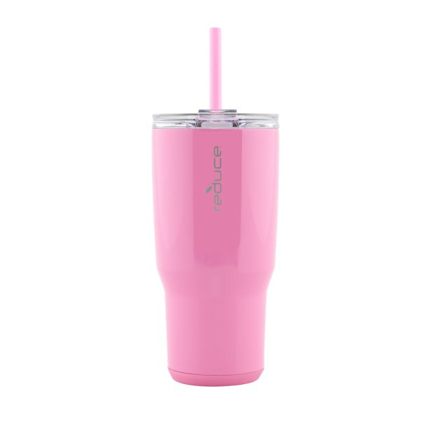 Reduce Vacuum Insulated Stainless Steel Cold1 Tumbler with Lid and Straw, Peony, 34 oz. | Walmart (US)