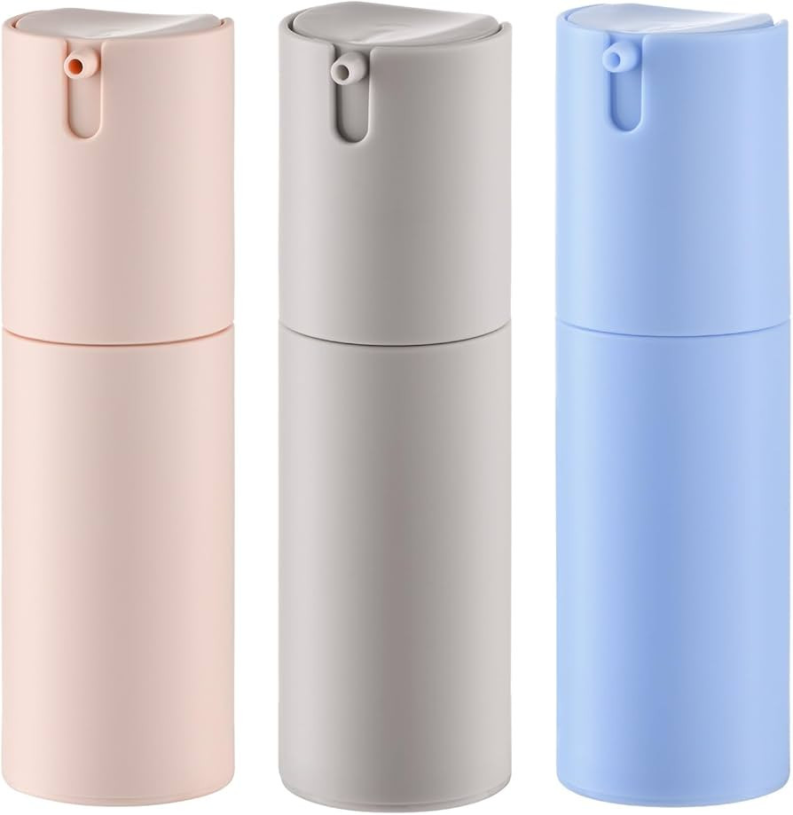 Lulupack 1 oz Airless Pump Bottles, Travel Lotion Container, Skincare Containers for Moisturizer(... | Amazon (US)