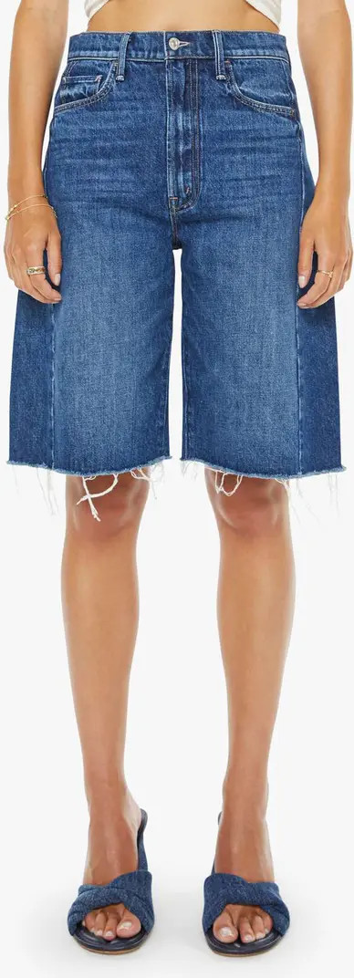 The Half-Pipe Frayed High Waist Bermuda Shorts | Nordstrom