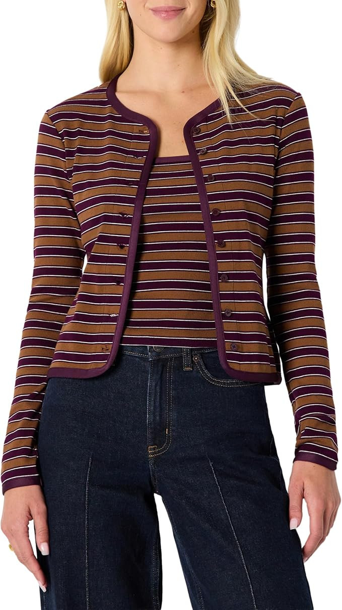 Amazon Essentials (Demi's Pick) Women's Slim-Fit Ribbed Cardigan & Cami Set with Removable Straps | Amazon (US)