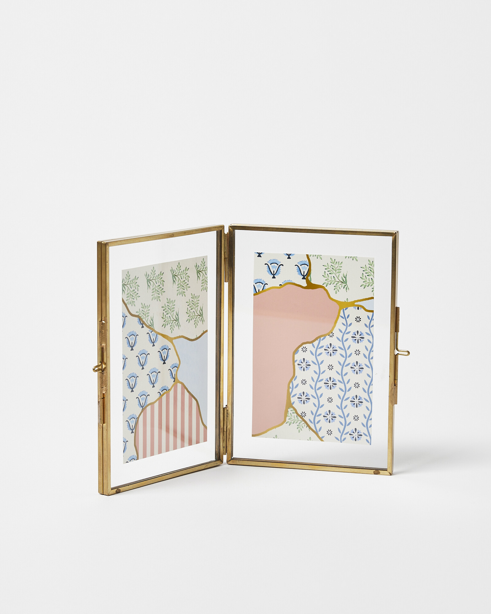 Gold & Glass Double Portrait Photo Frame 6x4" | Oliver Bonas | Oliver Bonas (Global)