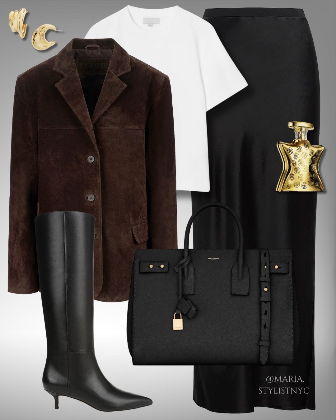 Suede Blazer + Skirt + Boots 🖤✨

#LTKStyleTip #LTKSeasonal #LTKItBag