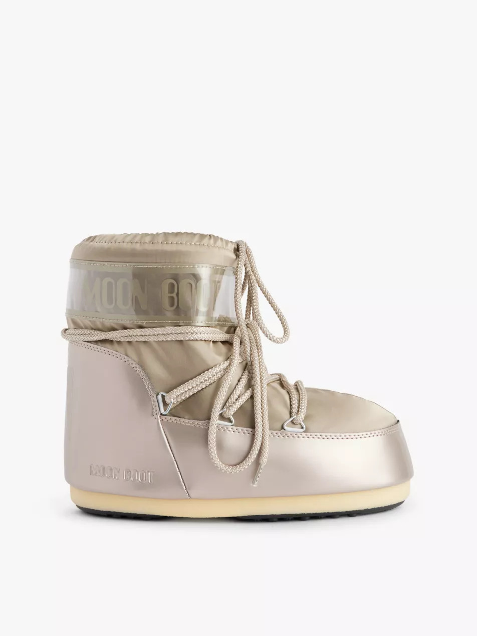 Icon Low Glance satin snow boots | Selfridges