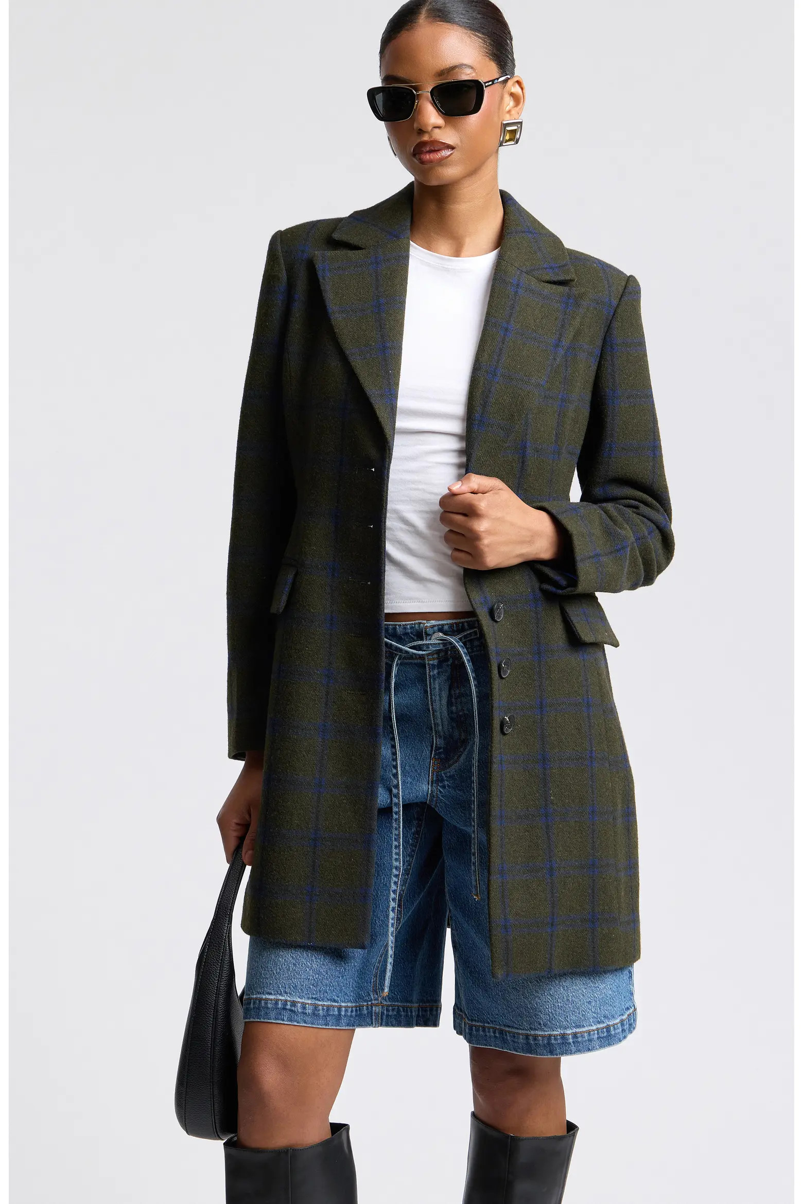 Sculpted Plaid Coat (Women) | Nordstrom | Nordstrom