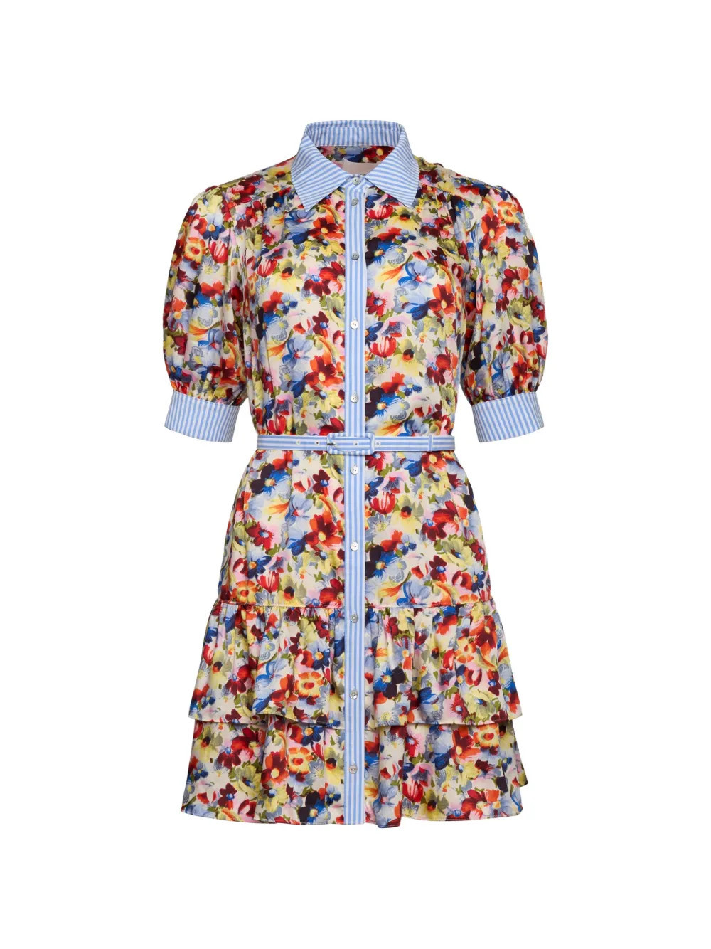 Cinq A Sept floral belted dress - Neutrals | Farfetch Global