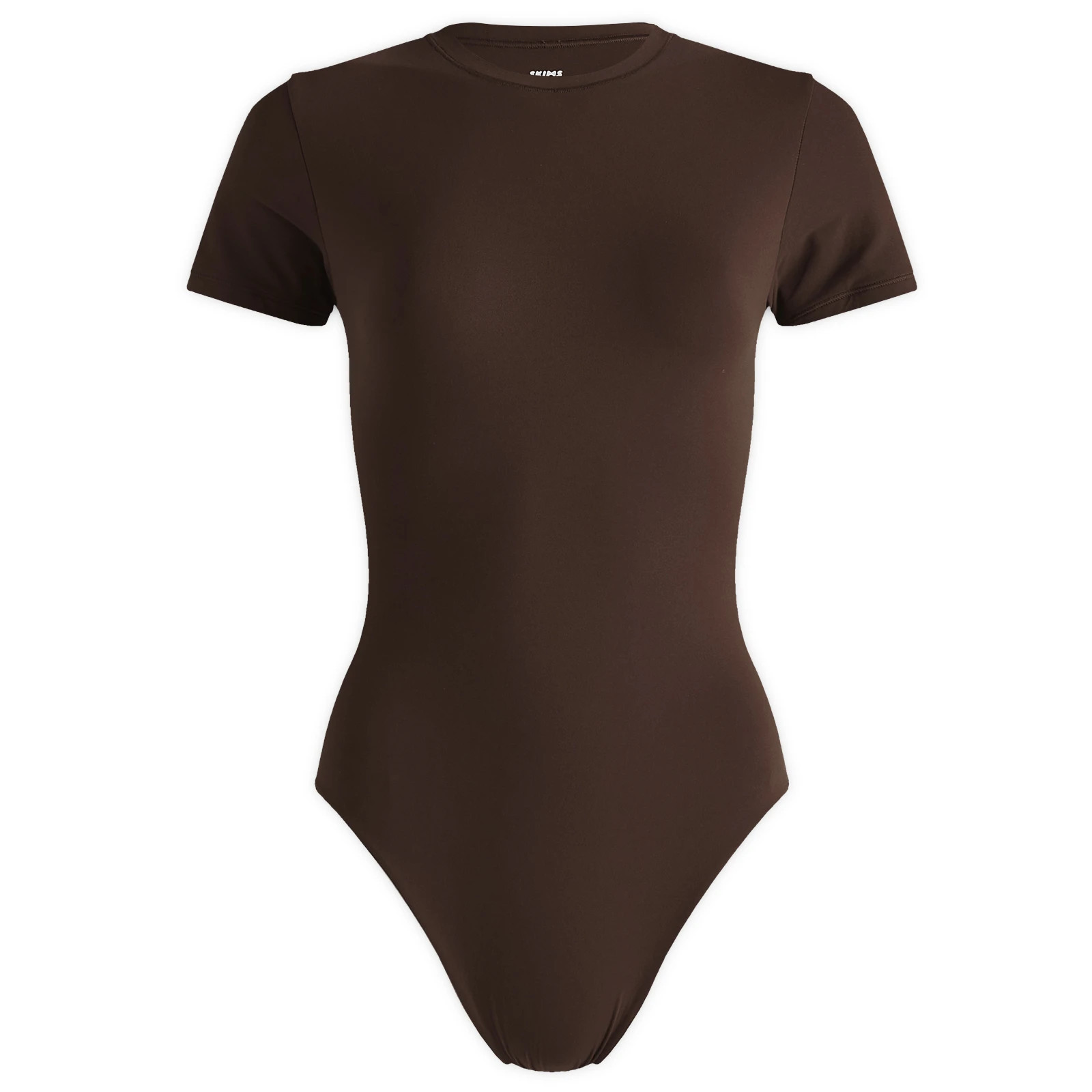 SKIMS Women's Fits Everybody T-Shirt Bodysuit in Cocoa, Size X-Large | END. Clothing