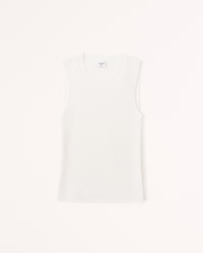 Abercrombie & Fitch Women's Ottoman Crew Tank in White - Size XL | Abercrombie & Fitch (US)