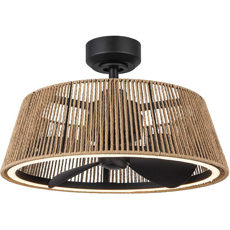 Kuzco Isla 24-in Matte Black/Braided Rope Ceiling Fans | Lamps Plus
