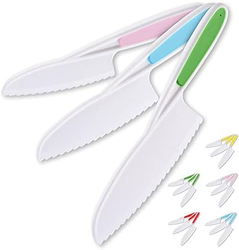 Zulay Kids Knife Set for Cooking and Cutting Fruits, Veggies & Cake - Perfect Starter Knife Set f... | Amazon (US)
