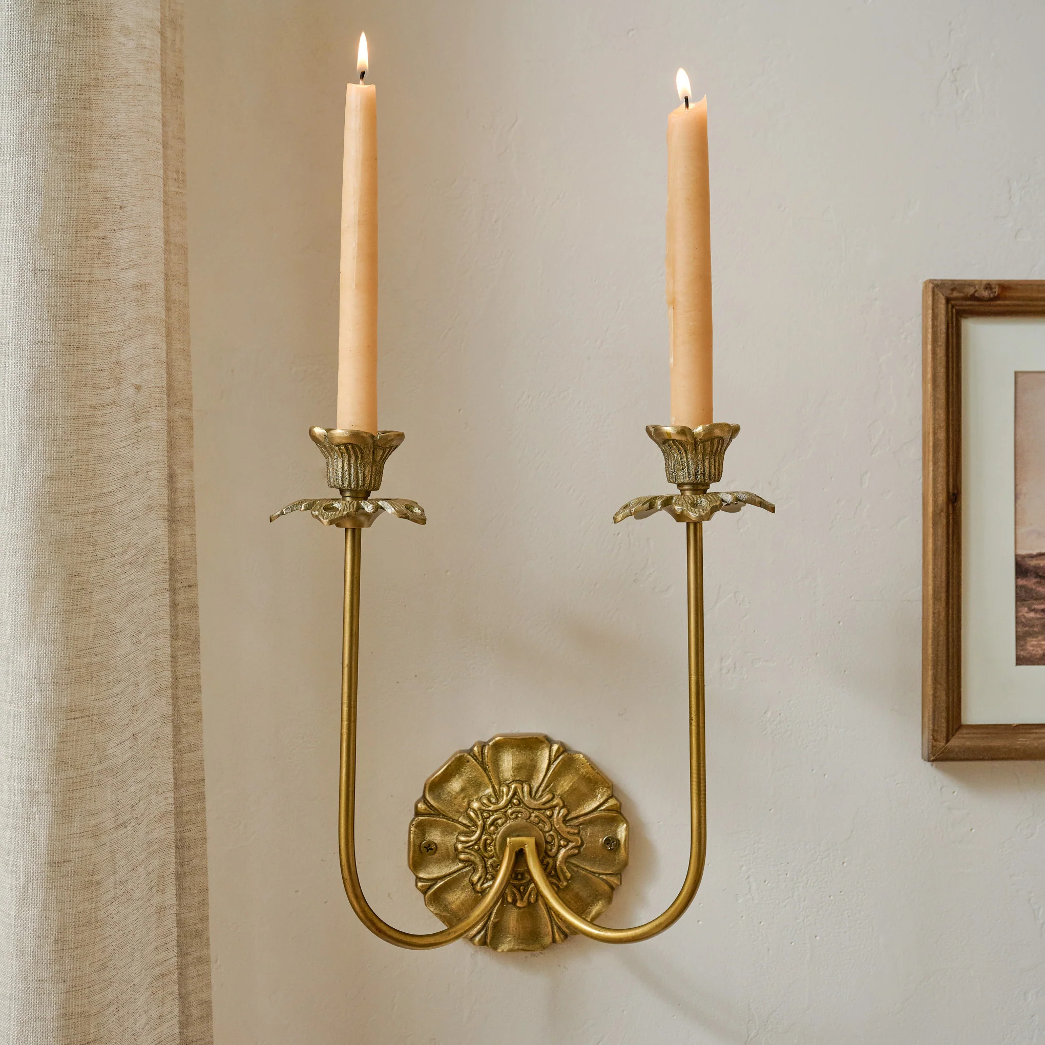 Adeline Antique Brass Double Wall Sconce | Magnolia