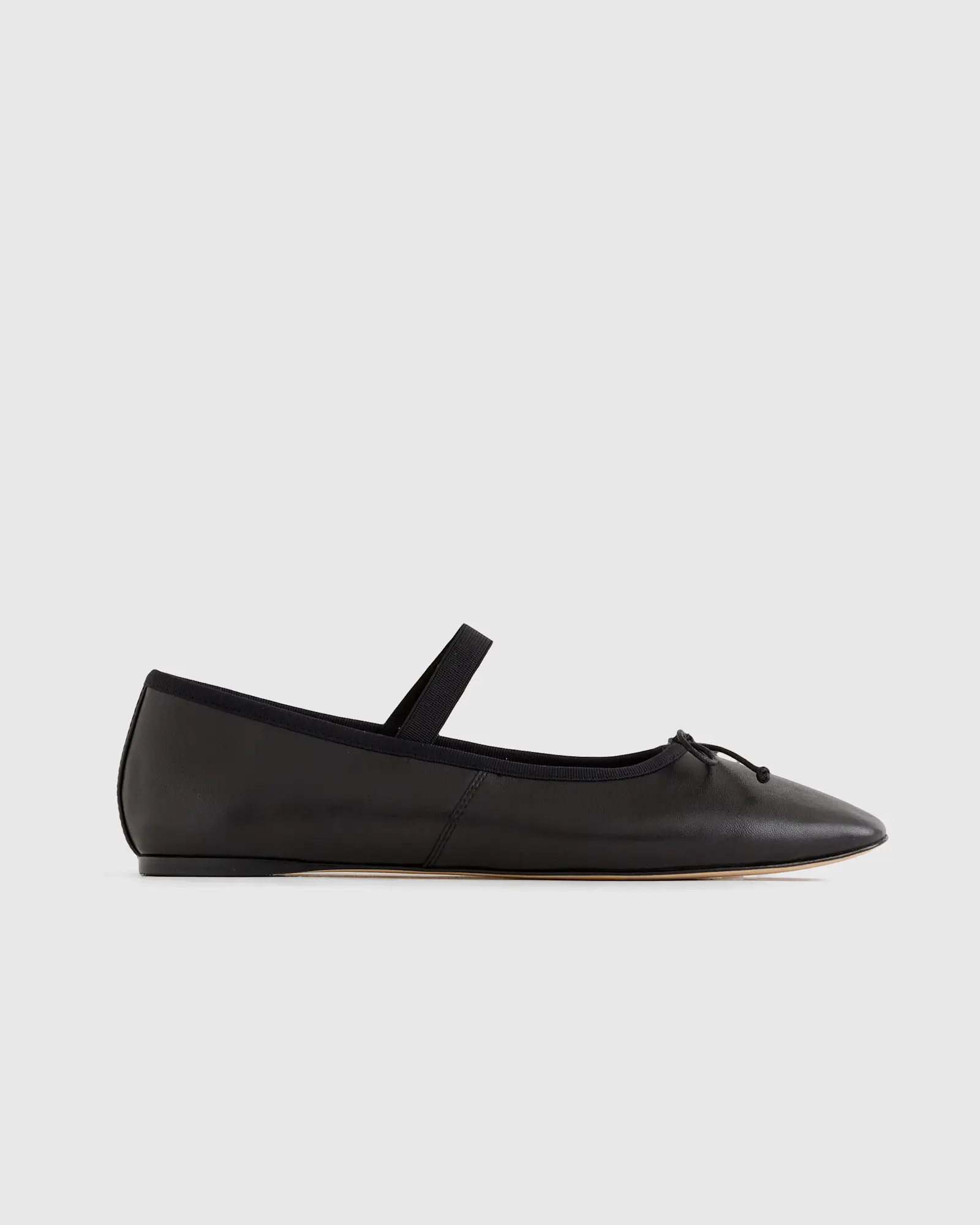 Italian Leather Mary-Jane Ballet Flat in Black | Quince