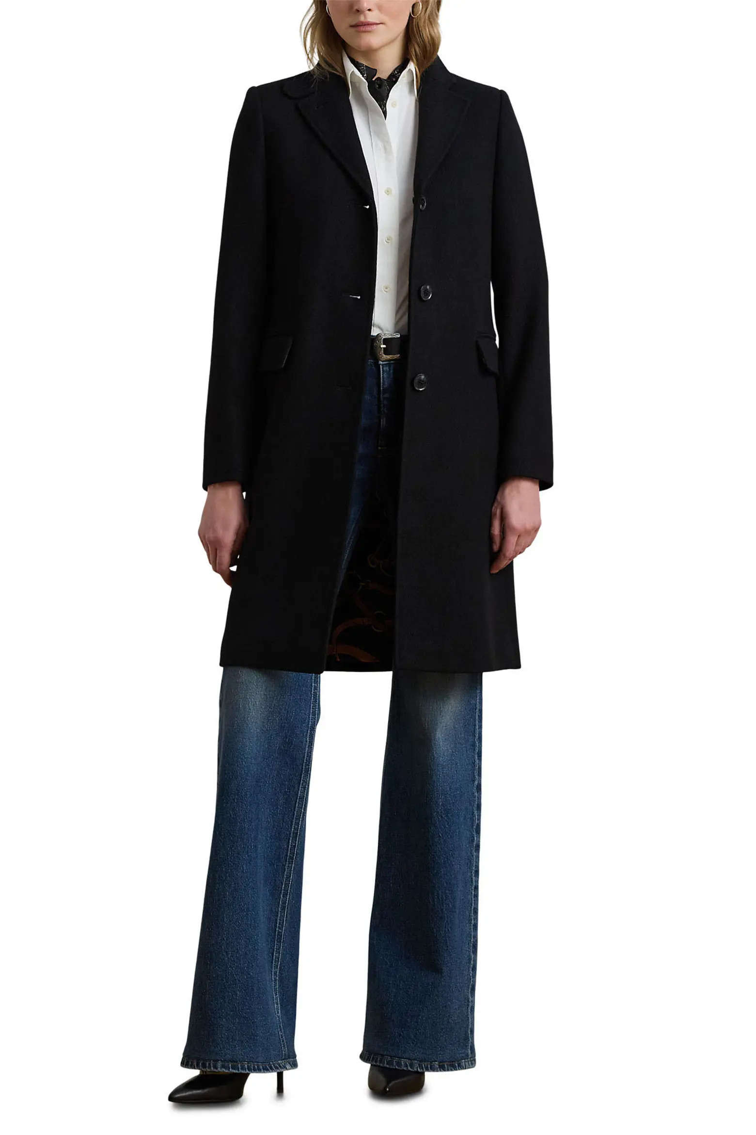 Longline Wool Blend Twill Coat (Women) | Nordstrom | Nordstrom