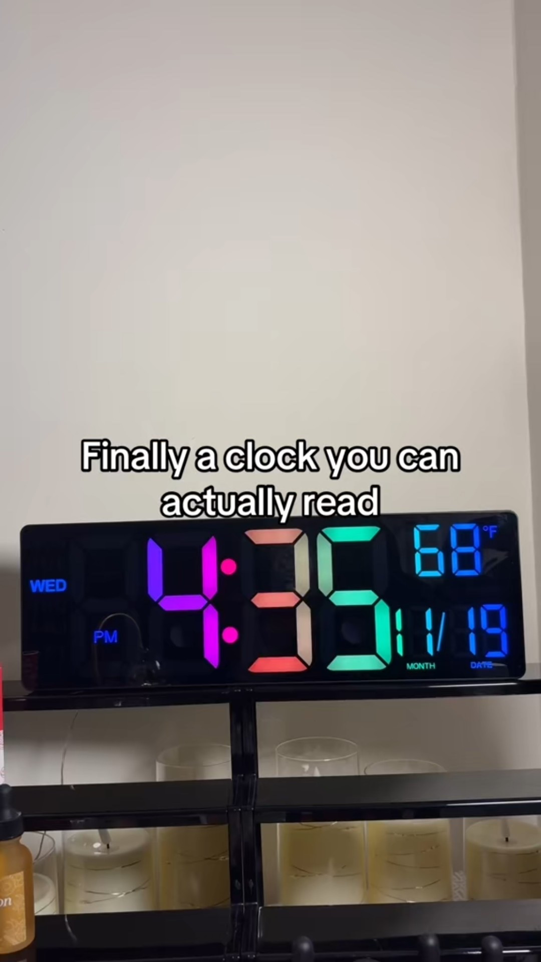 Easy-to-read digital clock for bedrooms, kitchens, or home offices. Large display, color-changing numbers, and temperature.

#LTKHome #LTKHoliday #LTKGiftGuide