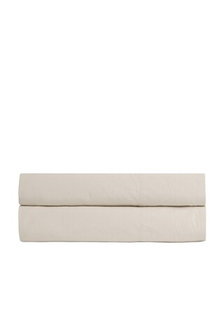 Parachute Percale Fitted Sheet in Ivory | FWRD 