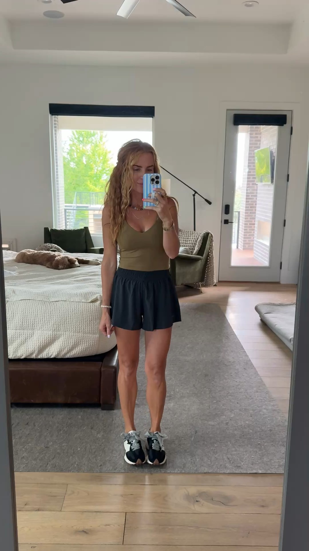 New shorts called the Pace Crush Shorts. Flowy + have a liner. LOVE! I’m in the small and a 6 in the top. @lululemon #ad #lululemoncreator 