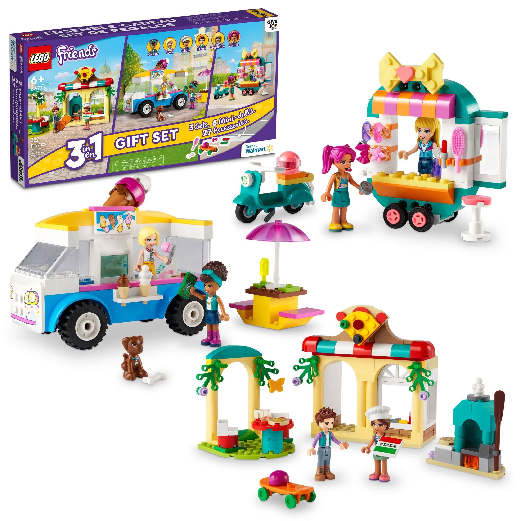 LEGO Friends Play Day Gift Set, 3in1 Building Set, Toy for 6+ Year Old Girls and Boys, Includes I... | Walmart (US)
