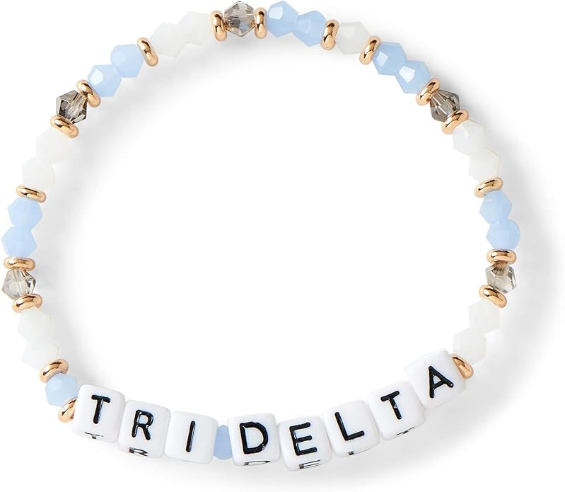 Glass Bead Bracelet, DDD Name Beads, 18K Gold Accent, Big Little Sorority Gifts, Bracelet | Amazon (US)