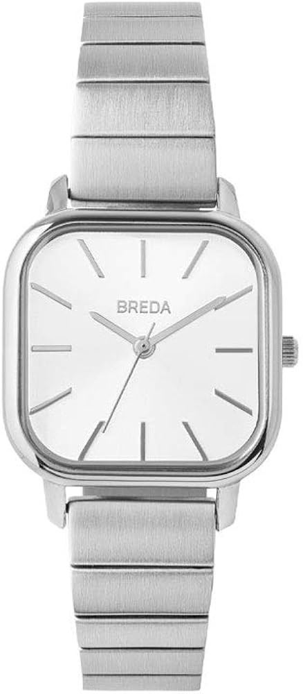 Breda Esther 1735 Square Wrist Watch with Stainless Steel Bracelet, 26mm | Amazon (US)