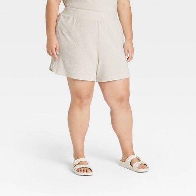 Women's Mid-Rise Pull-On Shorts - A New Day™ Tan | Target