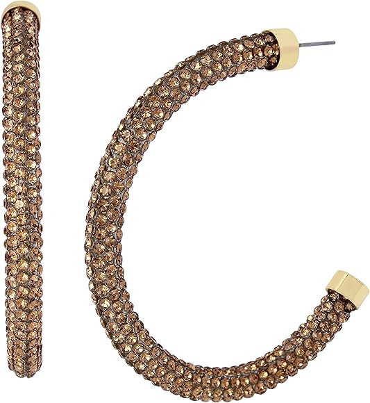 Pave Rope Hoop Earrings | Amazon (US)