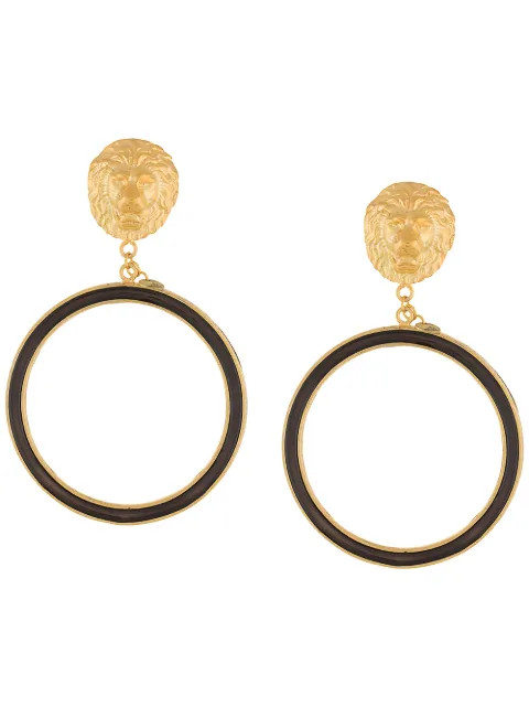 Natia X Lako Natia x Lako Lion Engraved Detail Earrings - Farfetch | Farfetch Global
