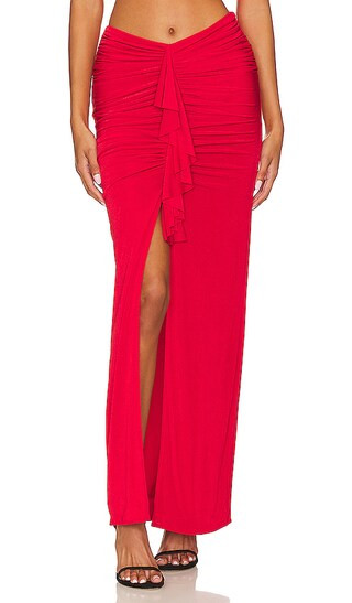 Tilia Maxi Skirt in Bright Red | Revolve Clothing (Global)
