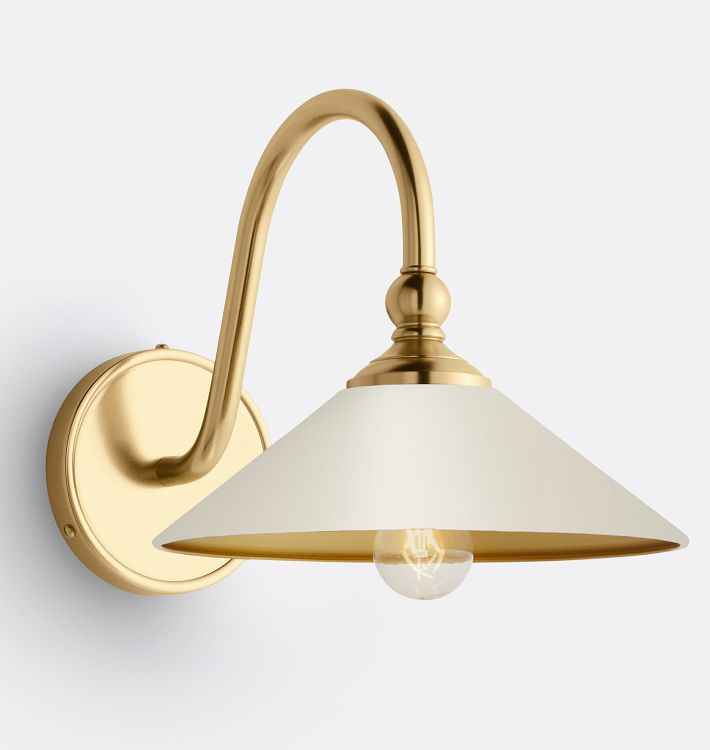 Theo Sconce, Painted Metal Shades | Rejuvenation