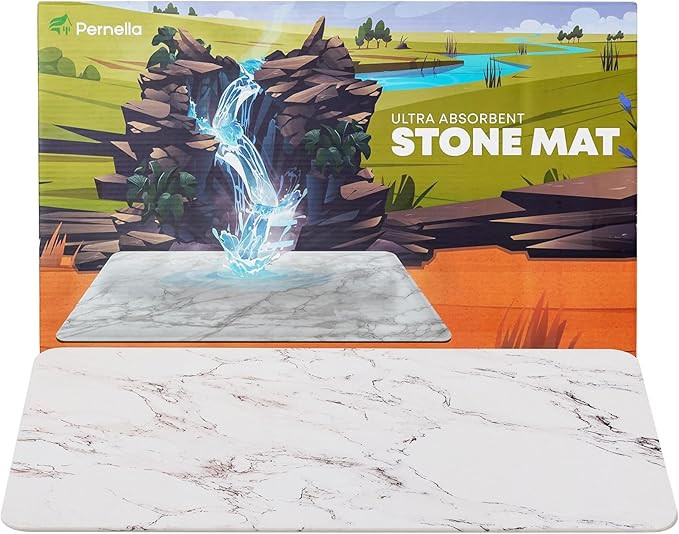 Stone Drying Mat for Kitchen Counter, Super Absorbent Non Slip, Heat Resistant Stone Dish Drying ... | Amazon (US)