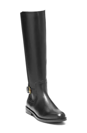 Cole Haan Celestina Riding Boot in Black Leather at Nordstrom Rack, Size 8.5 Regular Calf | Nordstrom Rack
