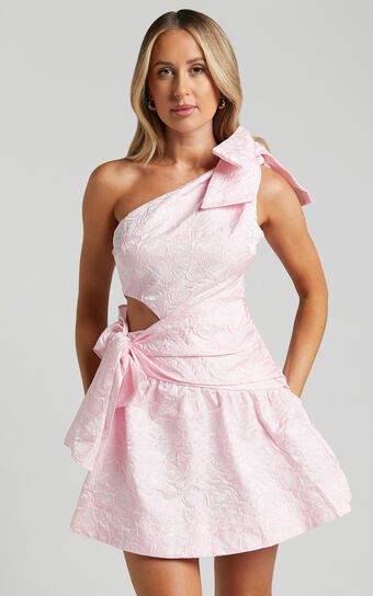 Mathilda Mini Dress - Cut Out Side Wrap Dress in Pink | Showpo (ANZ)
