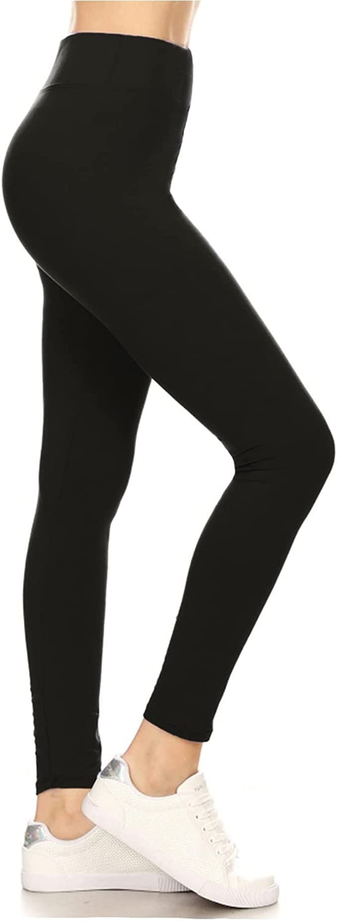 Leggings Depot High Waisted Leggings for Women Buttery Soft 3” Waistband Women's Leggings Solid... | Amazon (US)