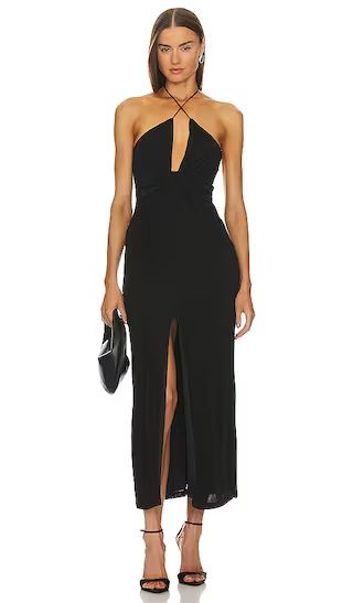 Millie Halter Dress in Black | Revolve Clothing (Global)