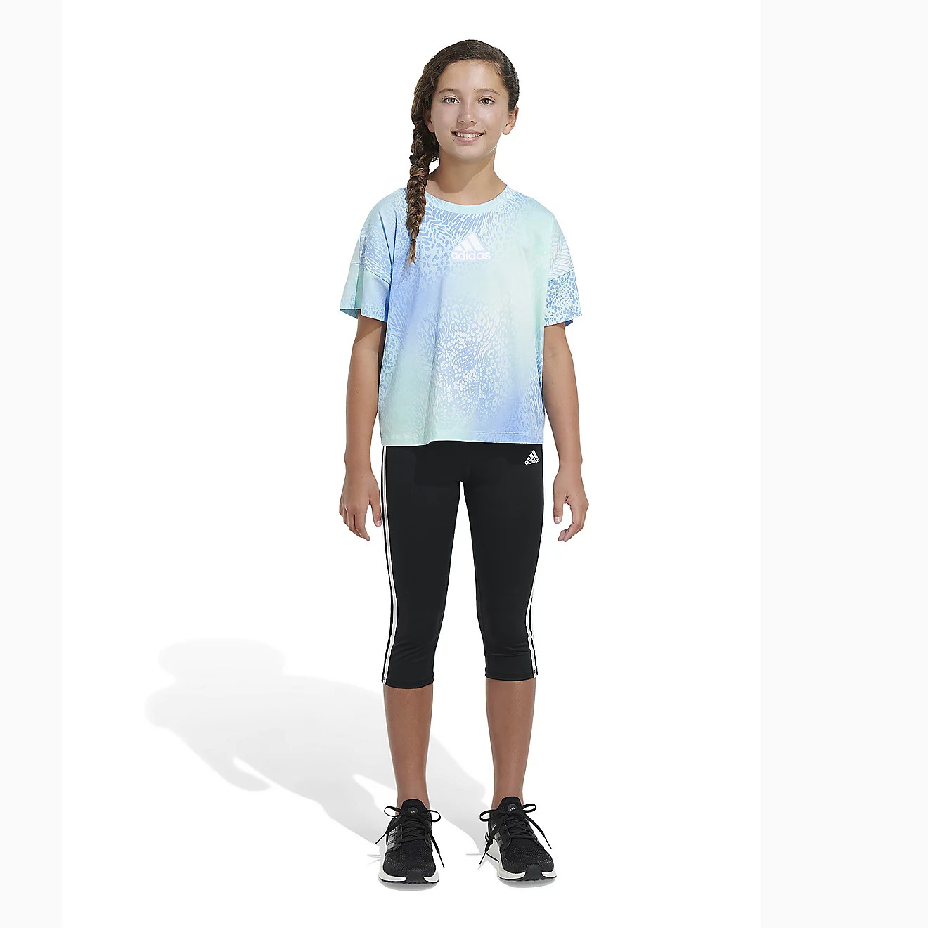 adidas Girls' AOP Loose Box Short Sleeve T-shirt | Academy | Academy Sports + Outdoors