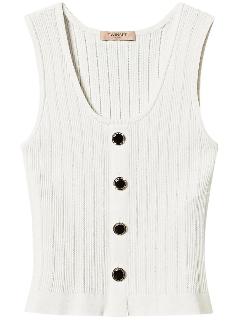 TWINSET button-up Knitted Top | White | FARFETCH KW | Farfetch Global