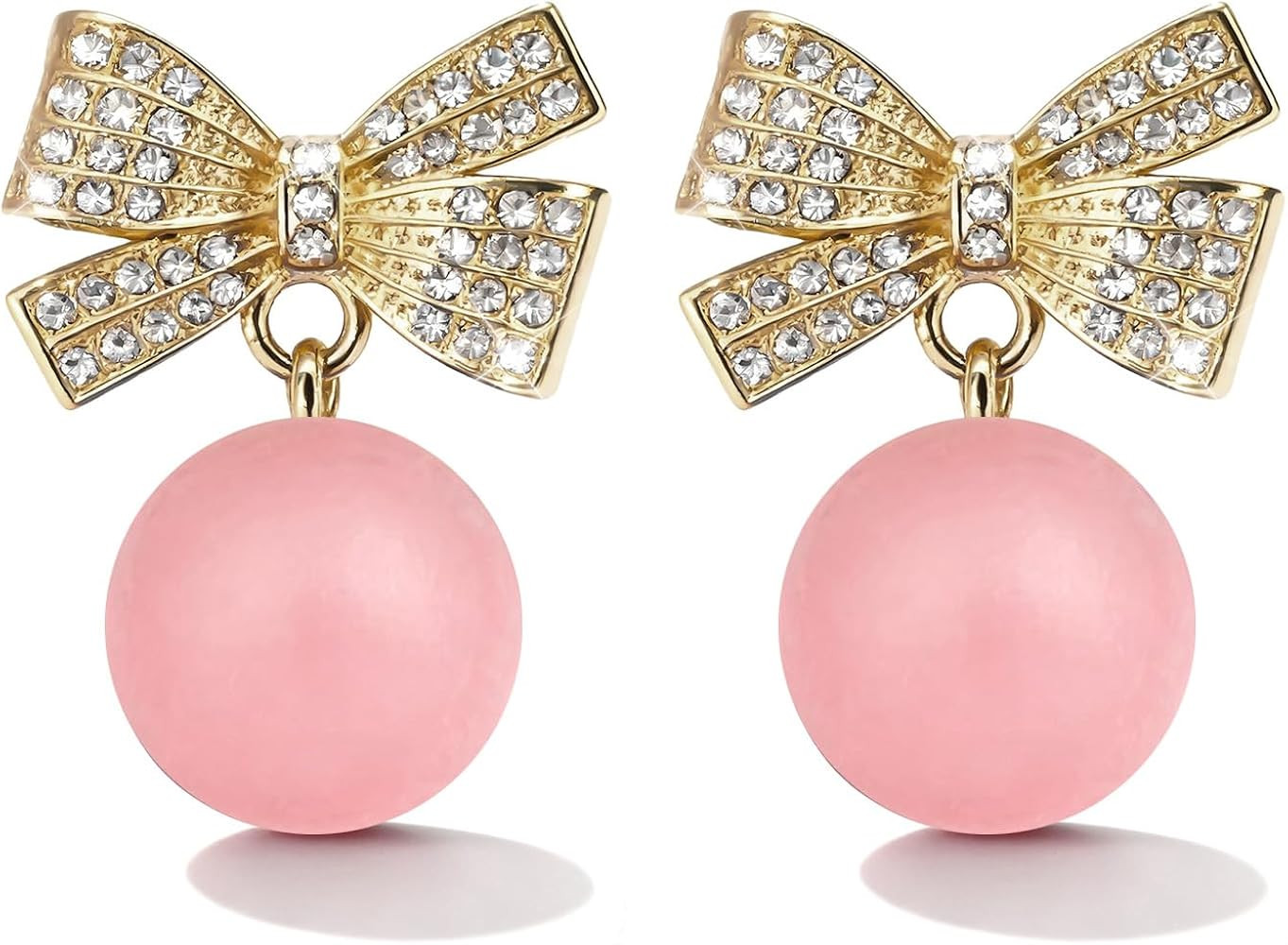 Christmas Earrings for Women Rhinestone Pearl Bow Earrings Holiday Jewelry Gifts Christmas Outfit... | Amazon (US)