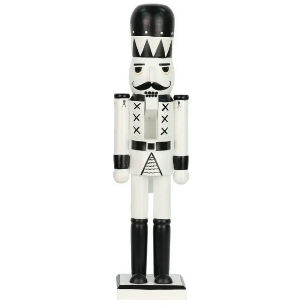 Holiday Time Stylized Nutcracker Tabletop Decor, Black & White - Walmart.com | Walmart (US)
