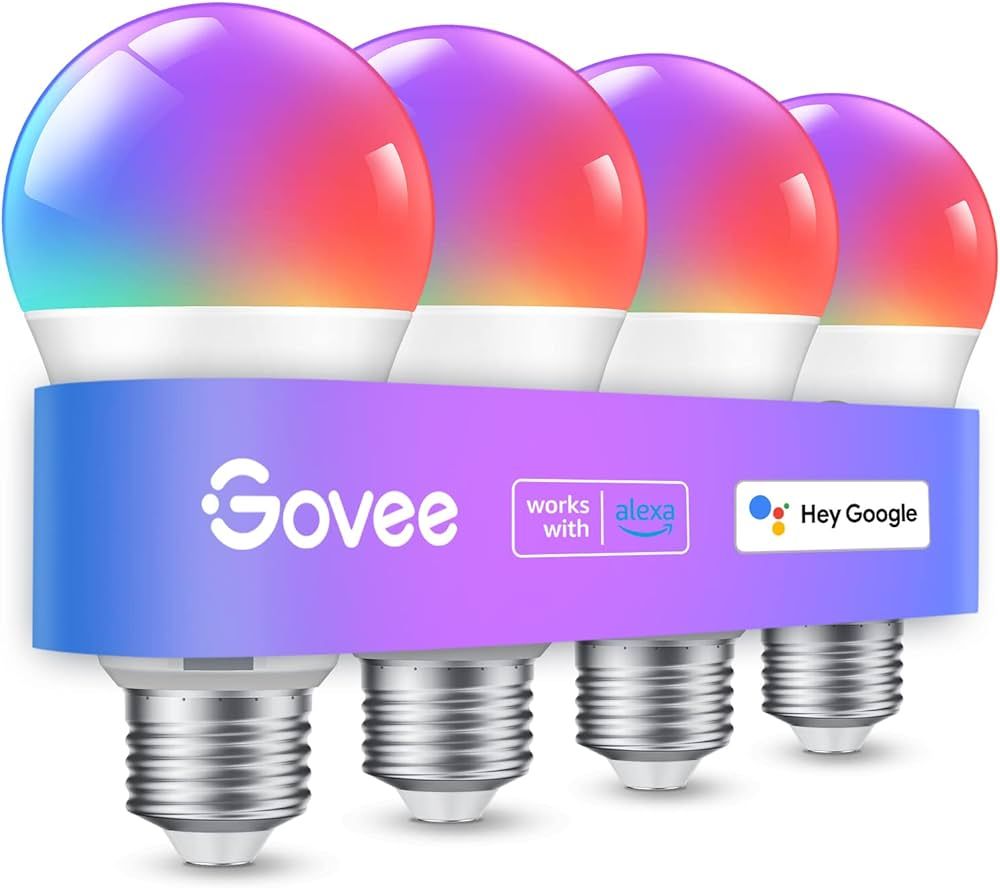 Govee Smart Light Bulbs, WiFi & Bluetooth Color Changing Light Bulbs, Music Sync, 54 Dynamic Scen... | Amazon (US)