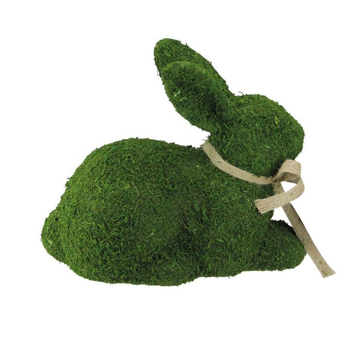 Northlight 11" Moss Sitting Bunny Rabbit Spring Easter Figure - Green/Tan | Target