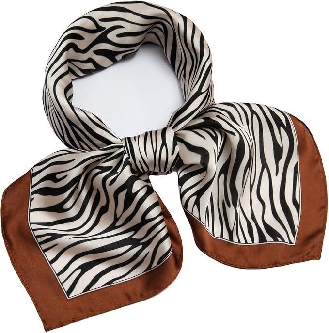 27 inch Silk Feeling Scarf Square Hair Scarves Satin Head Scarf Fashion Neck Scarfs for Women | Amazon (US)