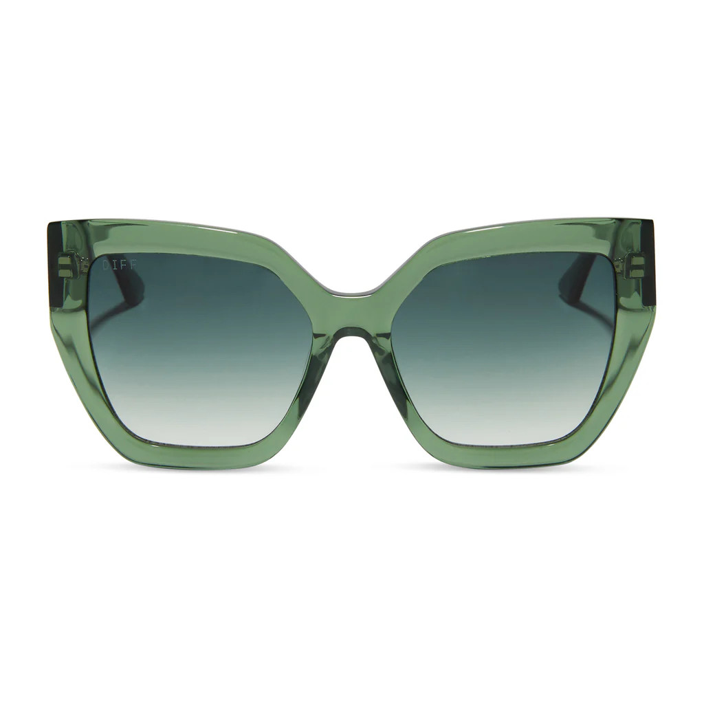 BLAIRE - SAGE CRYSTAL + G15 GRADIENT + POLARIZED SUNGLASSES | DIFF Eyewear