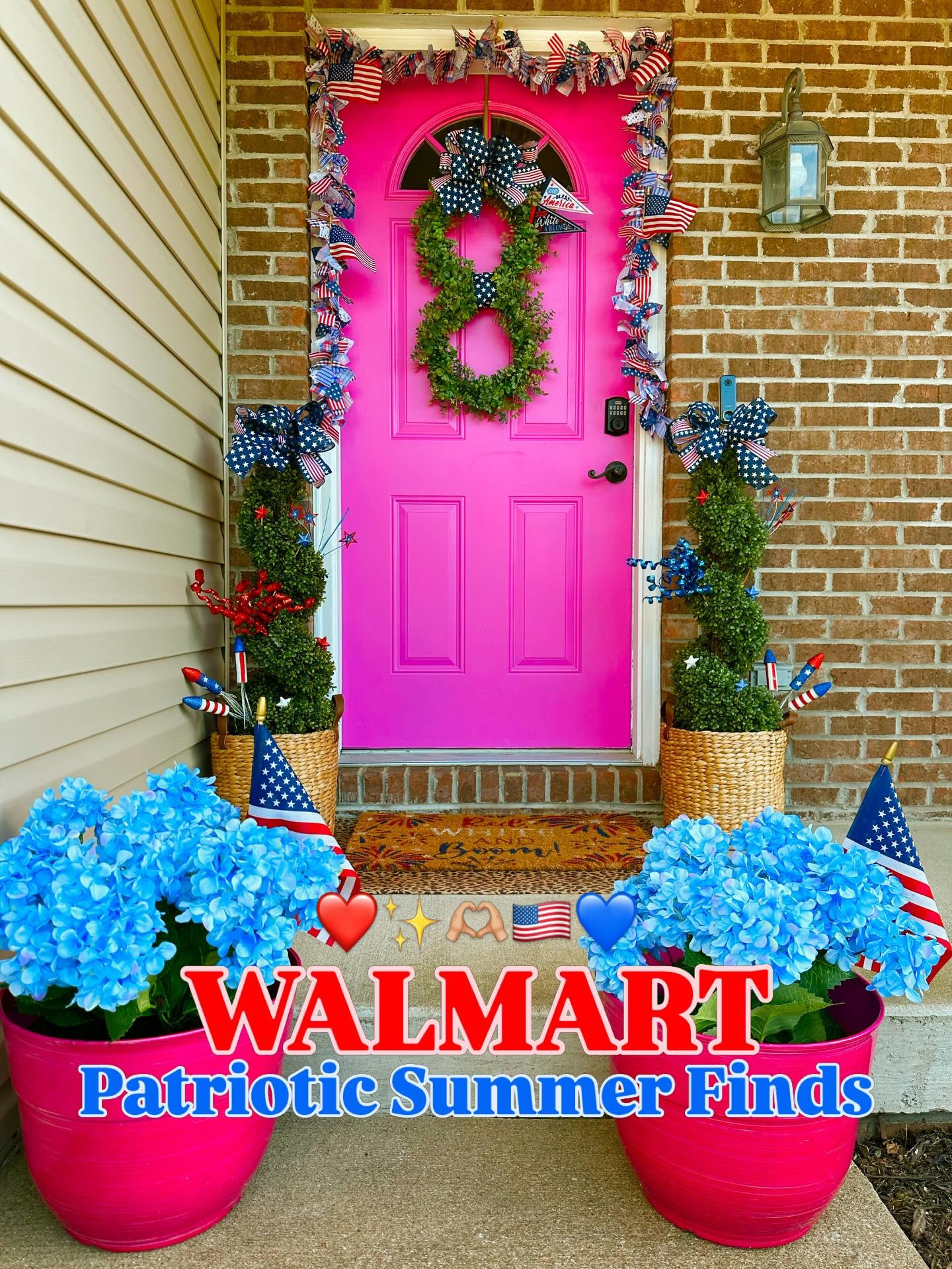 New Walmart Arrivals! 🇺🇸✨🫶🏼 Say RWB to shop! 💙❤️ The new summer patriotic collection from My Texas Home is AMAZING! 🤩 

I snatched up a few things in store & online! Can’t wait to decorate my front porch! ✨ 

#walmartfinds #walmarthaul #homefinds #walmarthome #homedecor