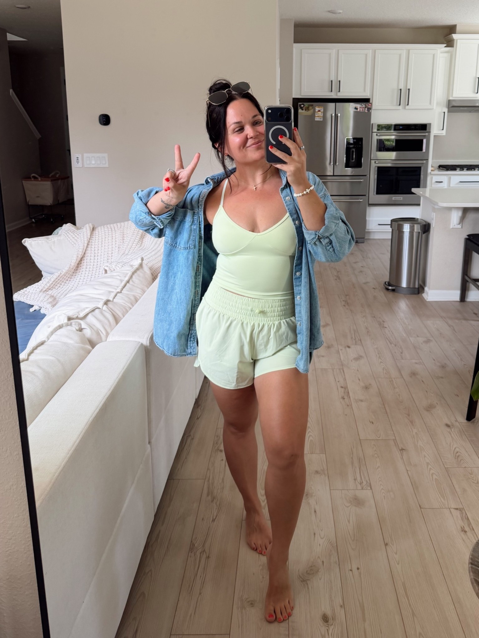 athletic outfit idea from target 🍋‍🟩✨ wearing a medium in the tank & shorts!

#LTKootd #LTKmomlife #LTKActive