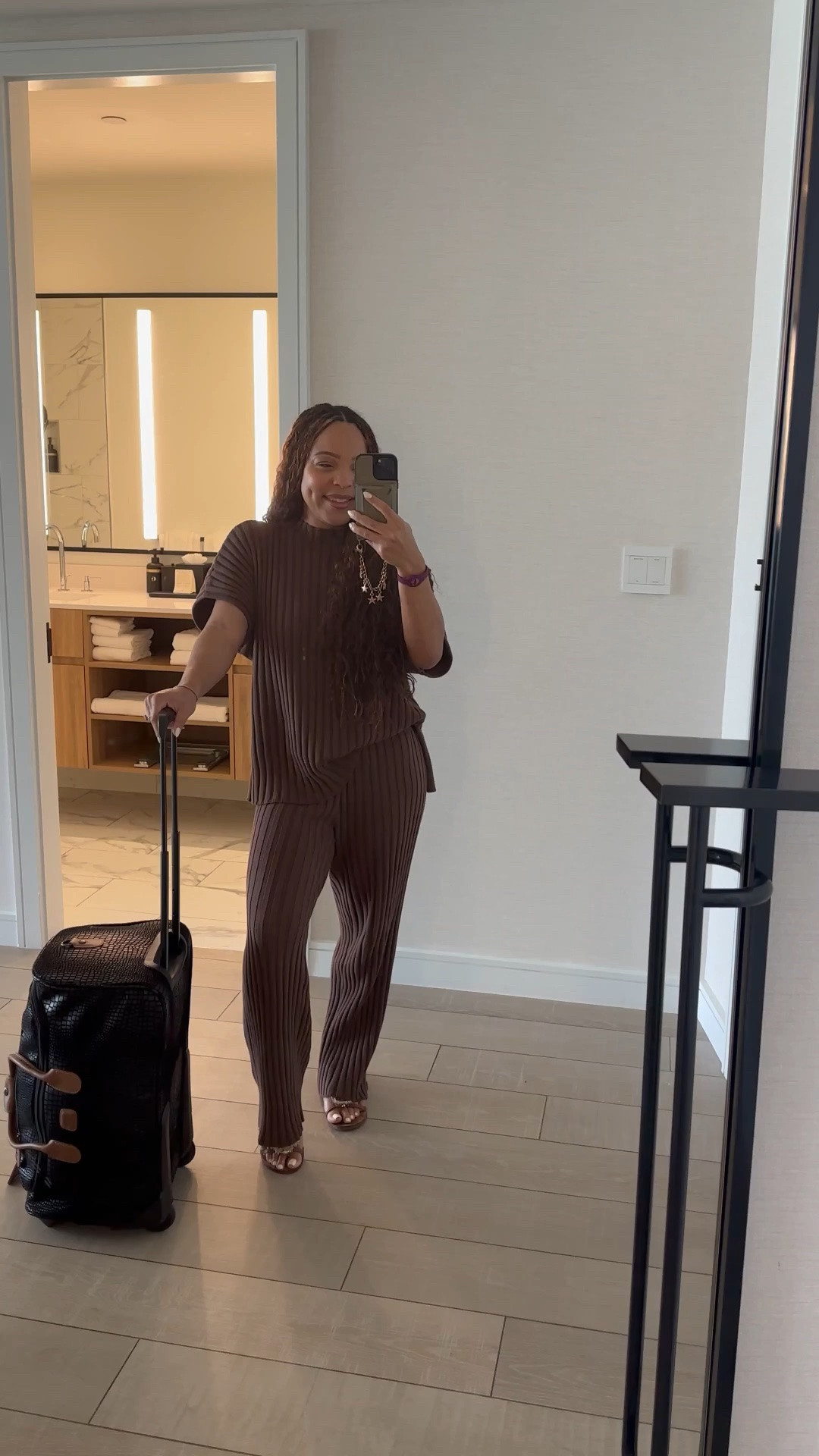 My go to travel outfit! It’s knit, loose with a soft elastic waist. Super comfortable and yet somehow manages to still be chic. On sale with an additional 30% off through midnight. I’m wearing a S top & bottom. I also linked a few of my other knitwear favs on sale!

#traveloutfit #travelclothes #knitwear

#LTKootd #LTKSaleAlert #LTKTravel