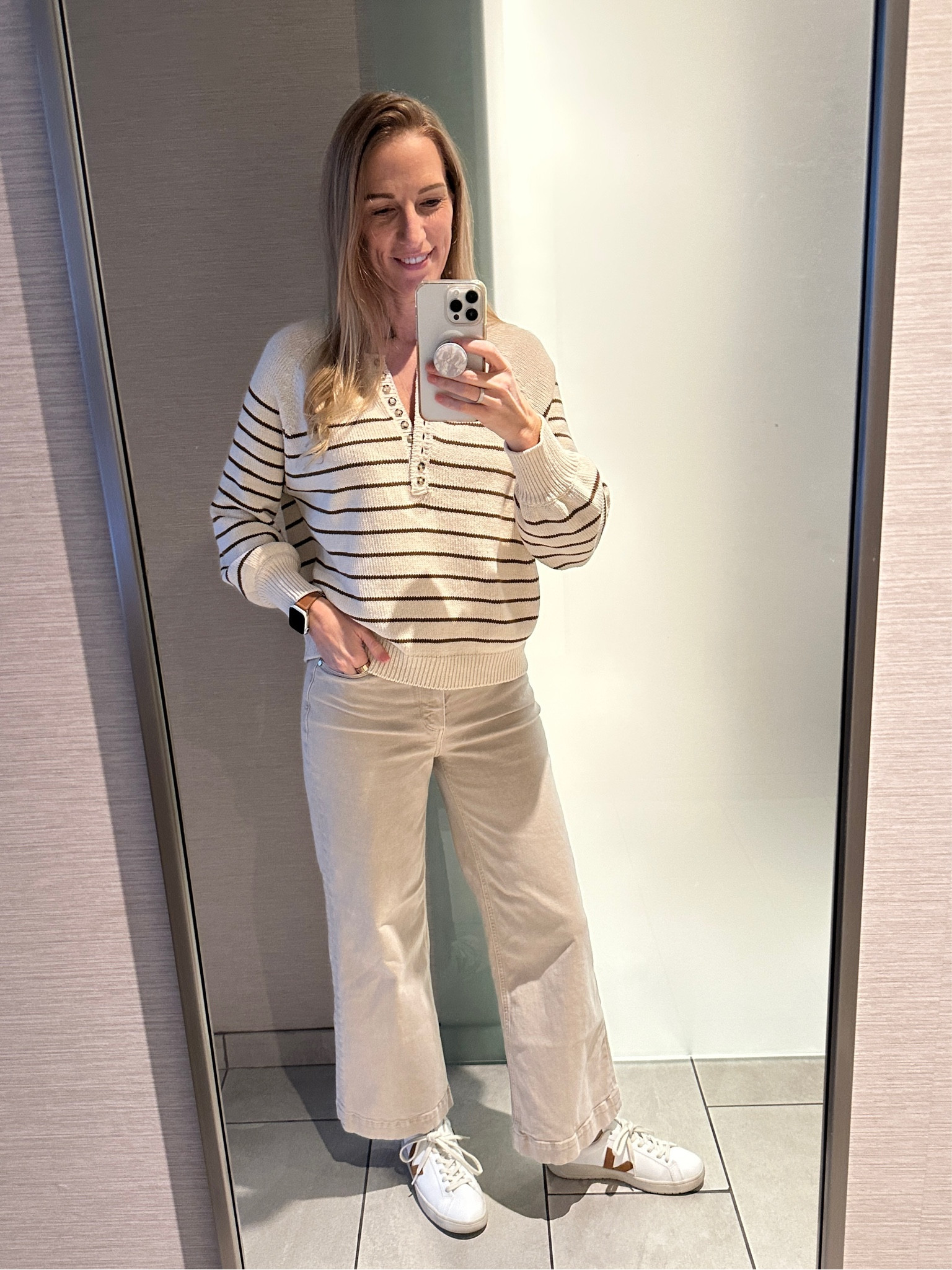 It’s a beige stripes kinda day. Wearing my favorite Sezane sweater, Paige jeans, and Veja sneakers  

#LTKOver40 #LTKSeasonal #LTKStyleTip