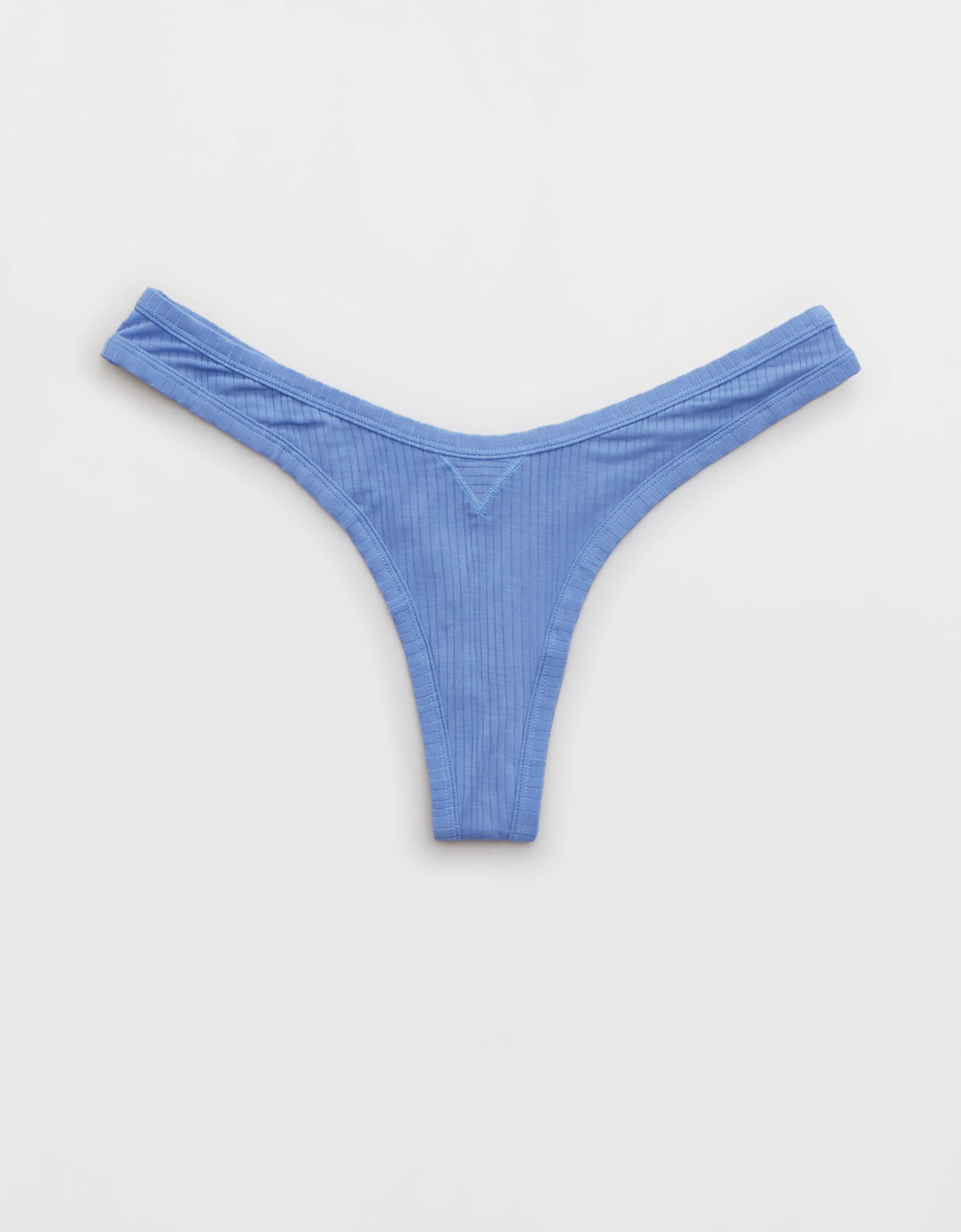 Aerie Modal Ribbed High Cut Thong Underwear | Aerie
