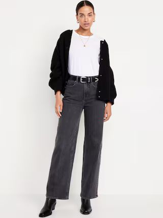 Extra High-Waisted Sky-Hi Wide-Leg Jeans | Old Navy (US)