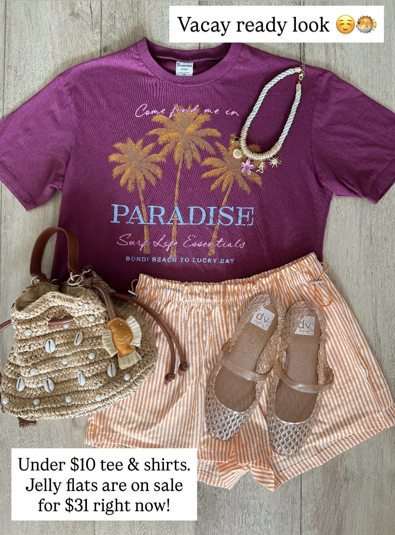Vacay ready and all from Walmart 🌴✨
This under $10 tee + comfy shorts combo is such a cute and easy travel look, and these jelly flats are a must (on sale right now 🙌🏼)

Everything looks so high-end but is SO affordable!

#walmartfashion #vacayoutfits #travelstyle #summeroutfitideas #affordablefashion #walmartstyle #beachoutfits #resortwear #lookforless #budgetfriendly


#LTKTravel #LTKootd #LTKPetite