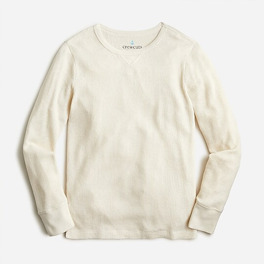 Boys' long-sleeve waffle T-shirt | J. Crew US