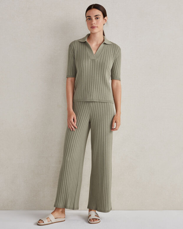 Organic Cotton Wide Rib Polo | Talbots