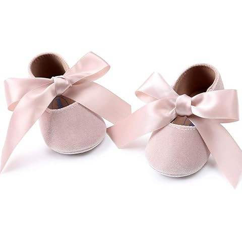 KIDSUN Infant Baby Girls Mary Jane Shoes Non-Slip Rubber Sole Ballet Slippers Princess Dress Wedd... | Amazon (US)